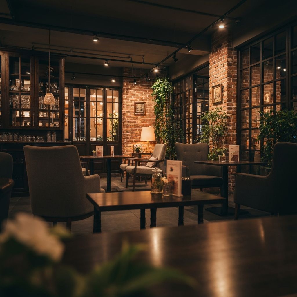 Ambiente aconchegante do Grão Nobre