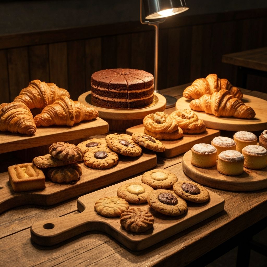 Vitrine de doces e acompanhamentos